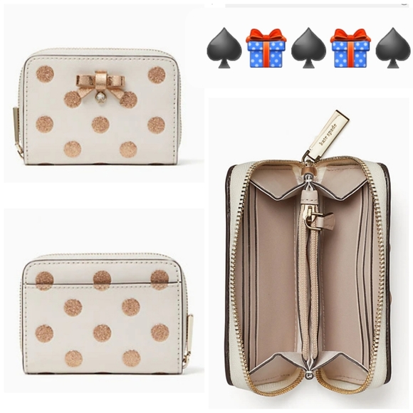 👀50% OFF - NWT‼️ Kate Spade Wrapping Party Gift Small Zip Card Case - Picture 1 of 13